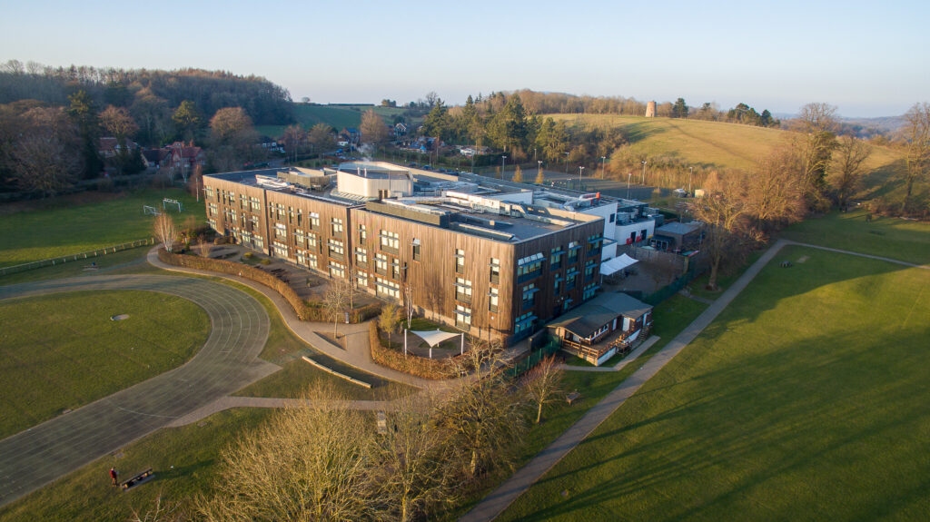 Aerial shot of William Brookes School